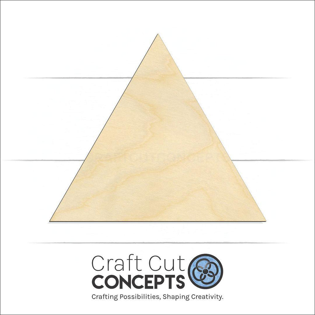 Craft Cut Concepts Logo under a wood Triangle craft shape and blank