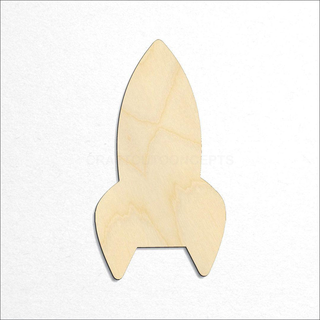 Wooden Rocket Ship craft shape available in sizes of 1 inch and up