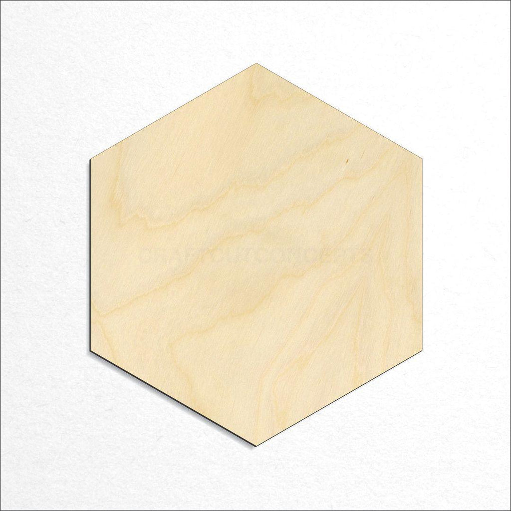 Wooden Hexagon craft shape available in sizes of 1 inch and up