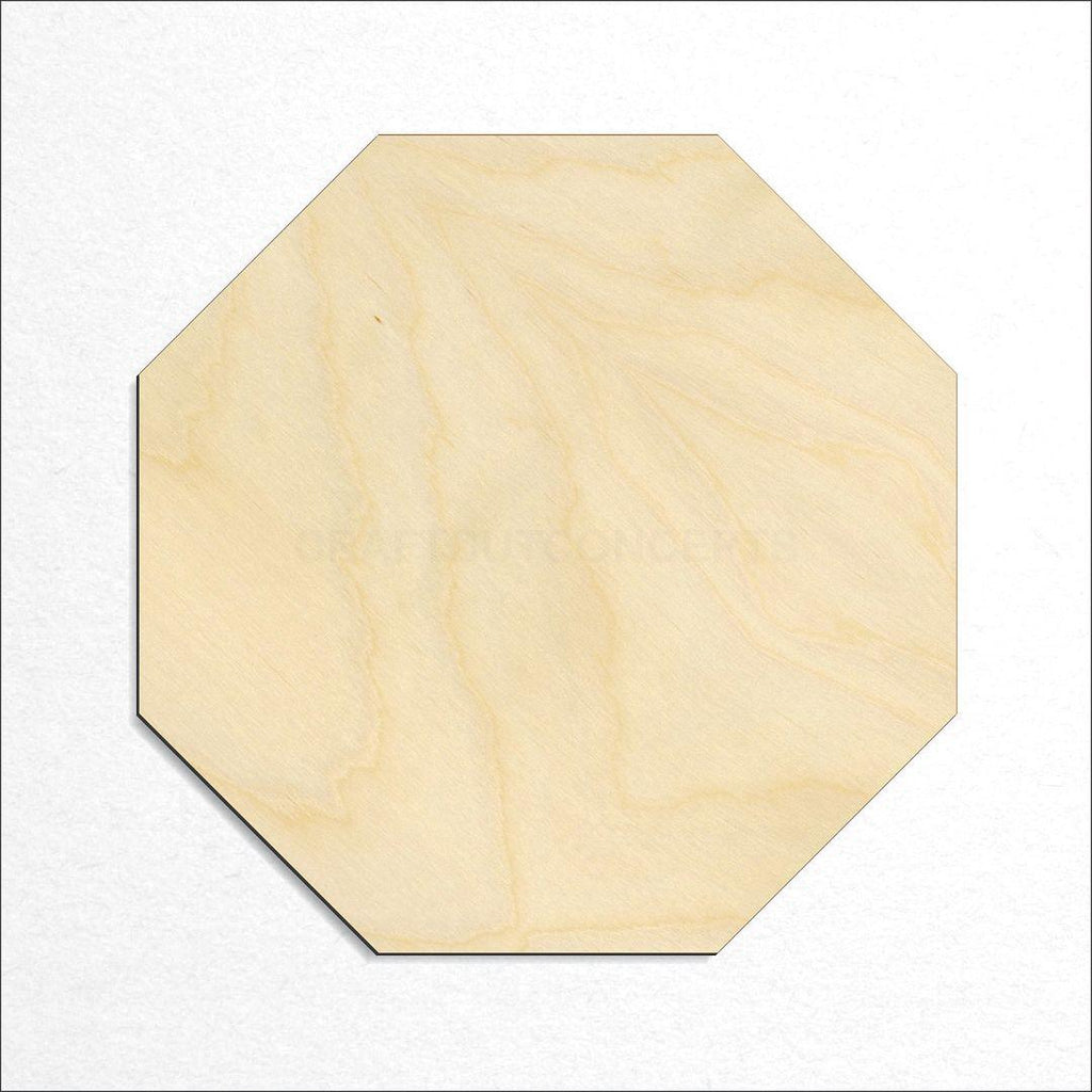 Wooden Octagon craft shape available in sizes of 1 inch and up