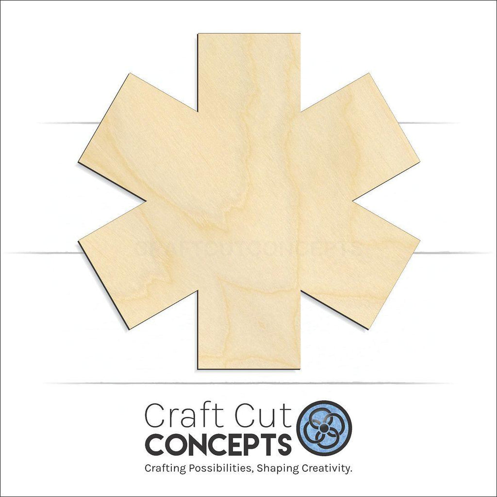 Craft Cut Concepts Logo under a wood Badge - EMS craft shape and blank