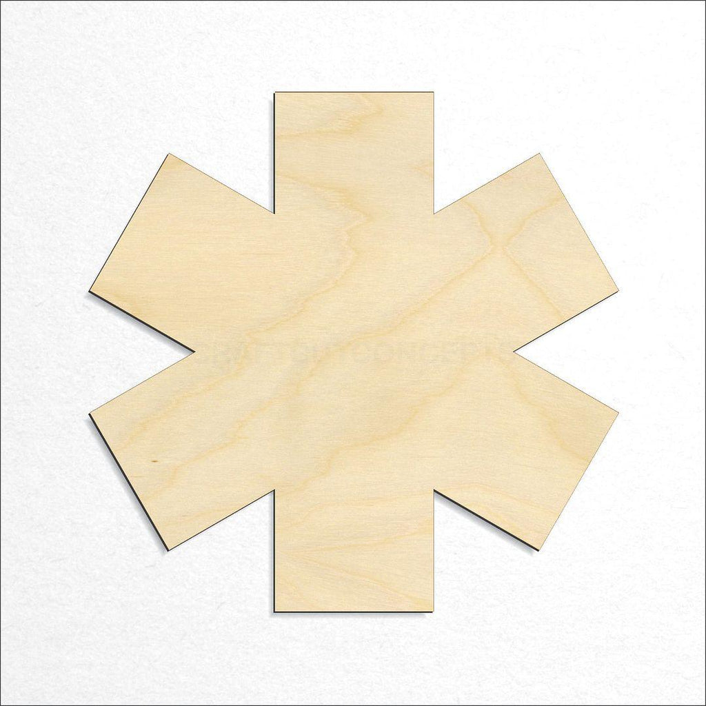 Wooden Badge - EMS craft shape available in sizes of 1 inch and up