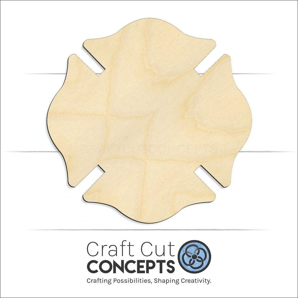 Craft Cut Concepts Logo under a wood Badge - Maltese Cross craft shape and blank