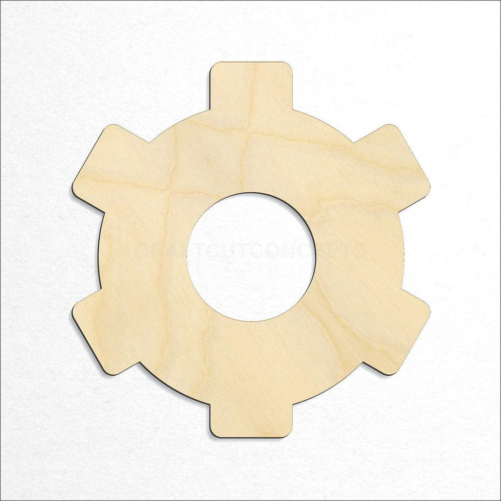 Wooden Cog craft shape available in sizes of 2 inch and up