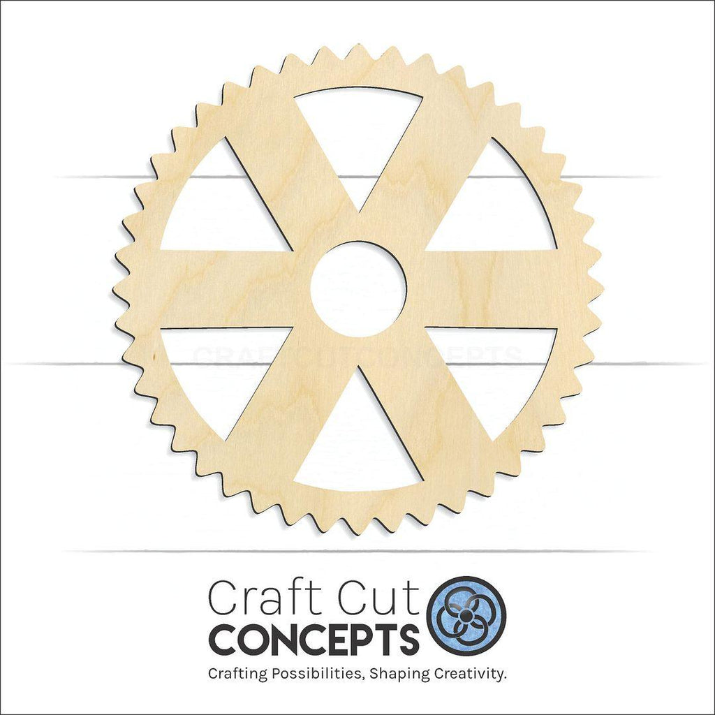 Craft Cut Concepts Logo under a wood Gear craft shape and blank