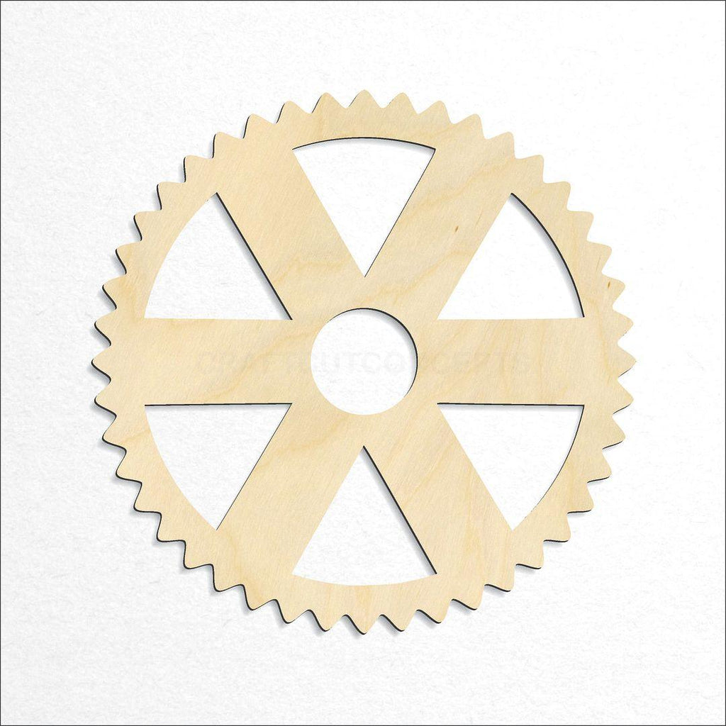 Wooden Gear craft shape available in sizes of 2 inch and up