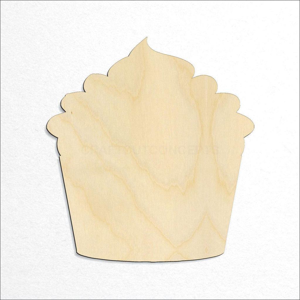 Wooden Cup Cake craft shape available in sizes of 1 inch and up