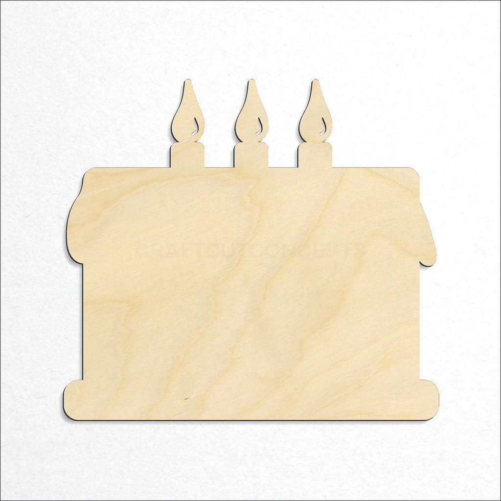 Wooden Cake craft shape available in sizes of 2 inch and up