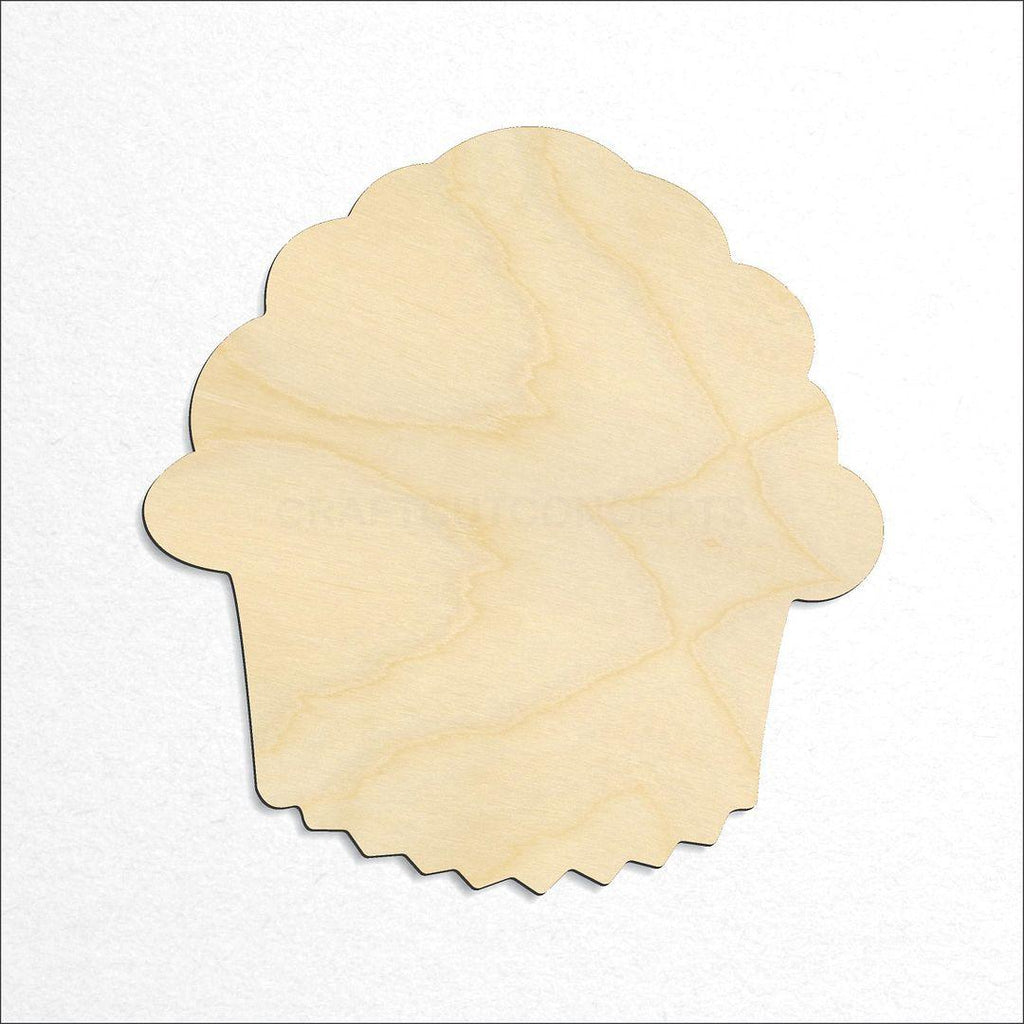 Wooden Cupcake Muffin craft shape available in sizes of 1 inch and up