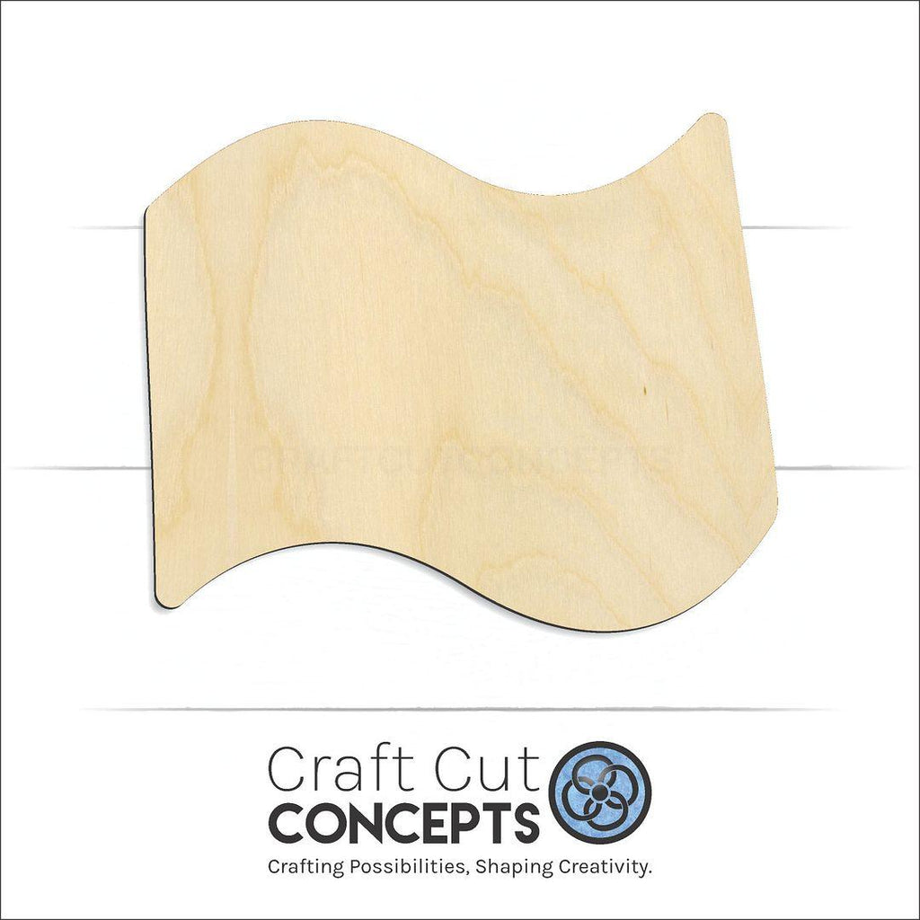 Craft Cut Concepts Logo under a wood Flag Heart craft shape and blank