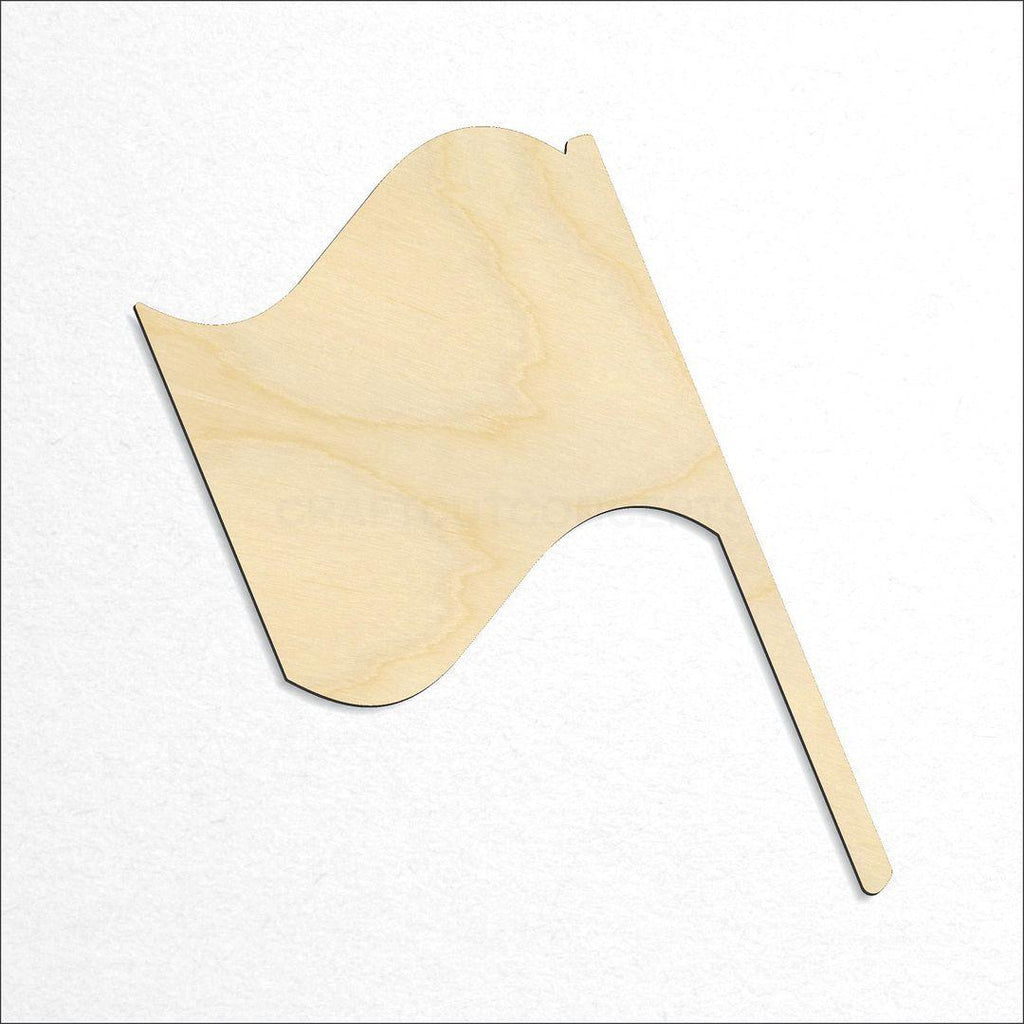 Wooden Flag Race craft shape available in sizes of 3 inch and up
