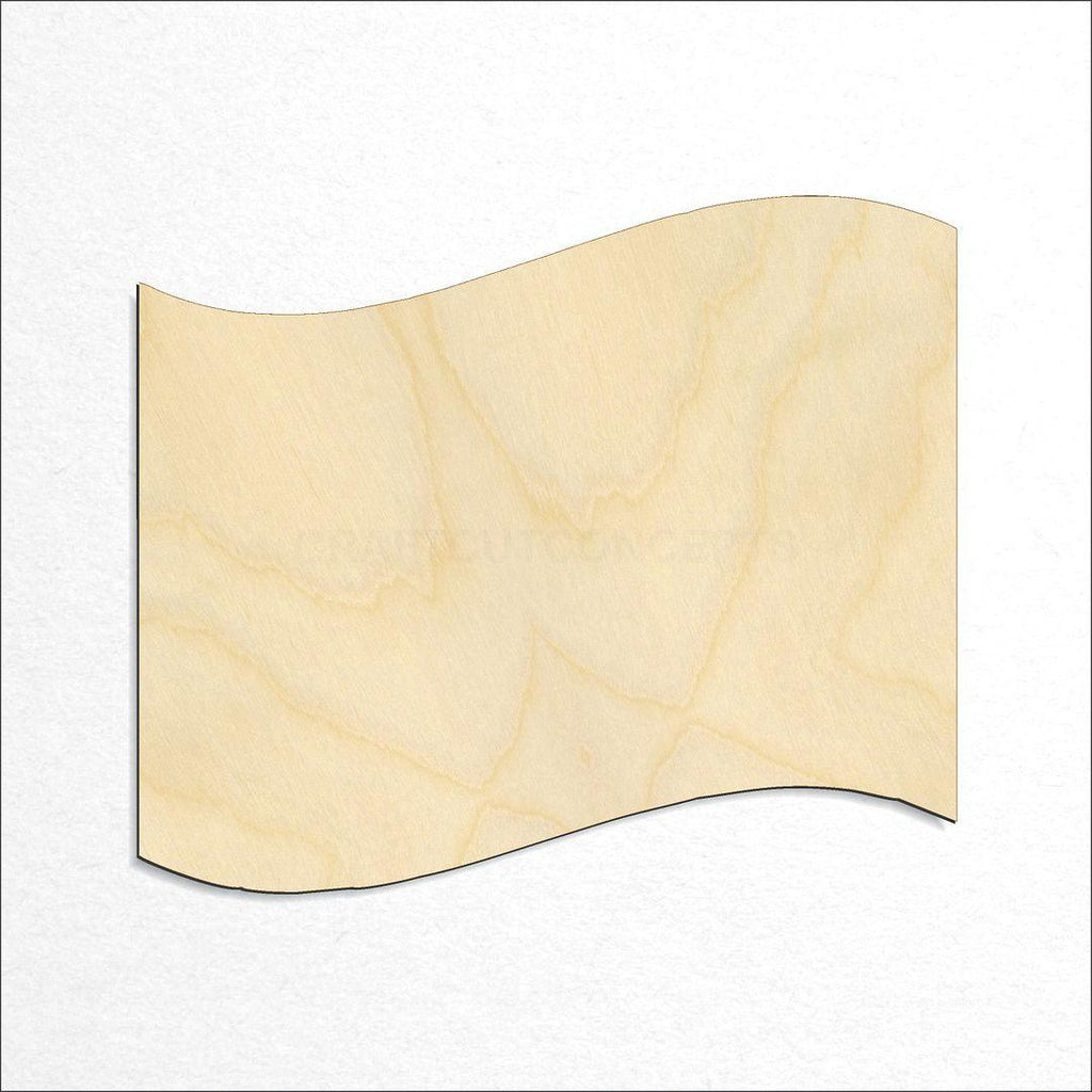 Wooden Flag craft shape available in sizes of 1 inch and up