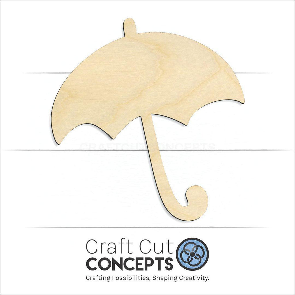 Craft Cut Concepts Logo under a wood Umbrella craft shape and blank