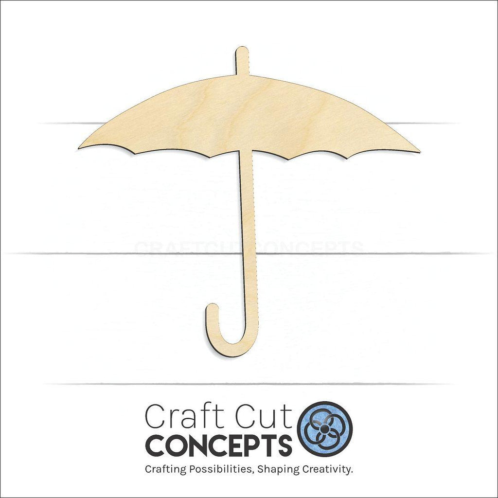 Craft Cut Concepts Logo under a wood Umbrella craft shape and blank