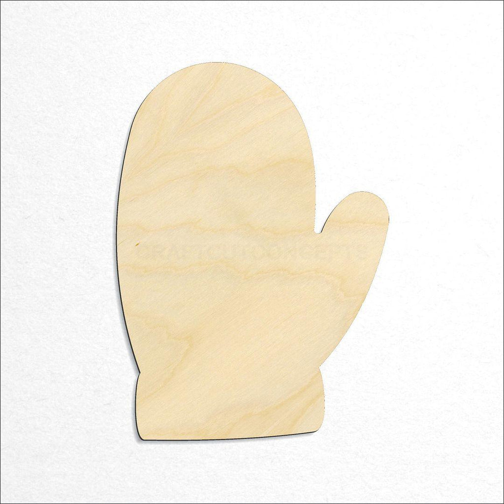 Wooden Mitten craft shape available in sizes of 1 inch and up