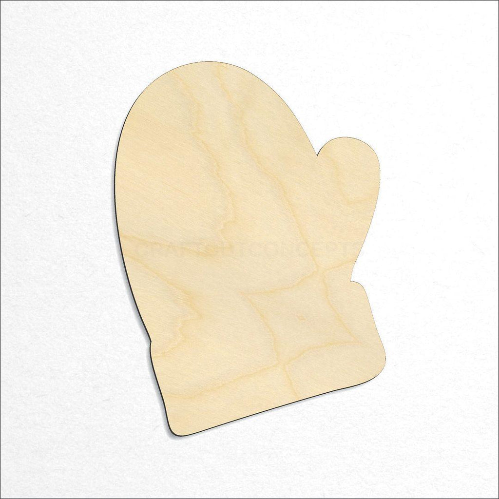 Wooden Mitten craft shape available in sizes of 1 inch and up