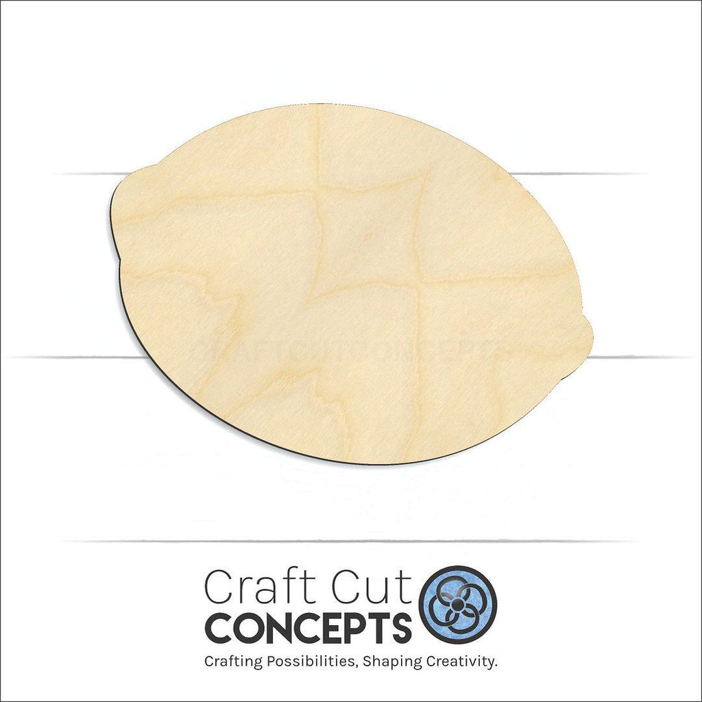 Craft Cut Concepts Logo under a wood Lemon craft shape and blank