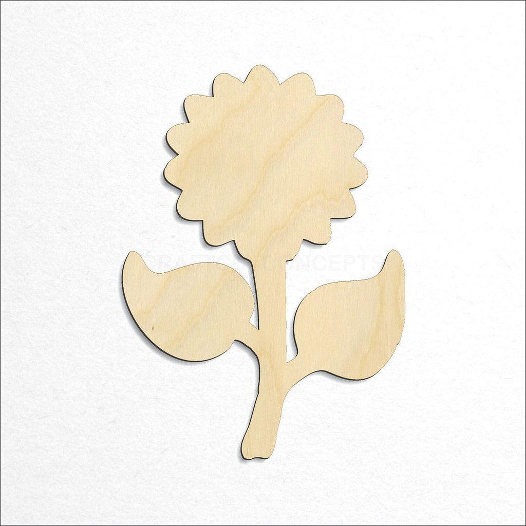 Wooden Sun Flower craft shape available in sizes of 2 inch and up