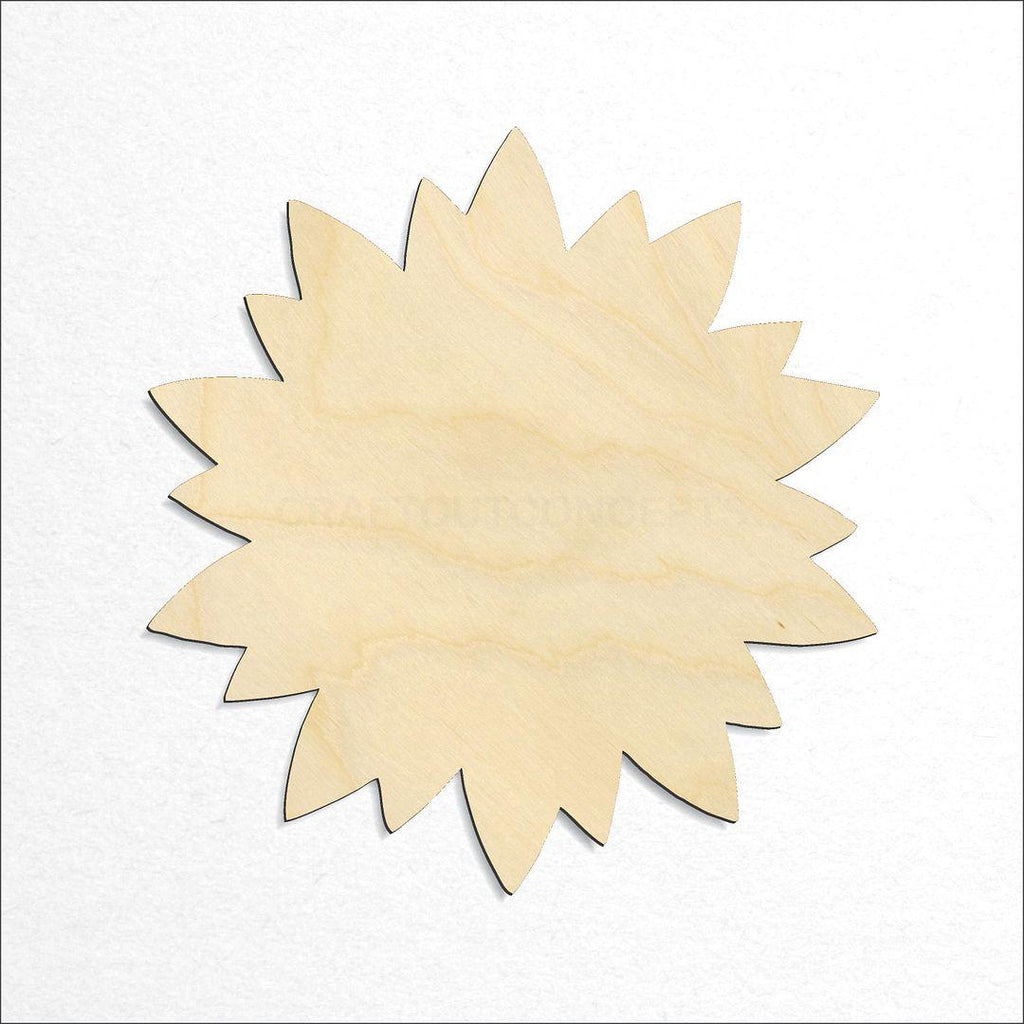 Wooden Sun Flower craft shape available in sizes of 1 inch and up