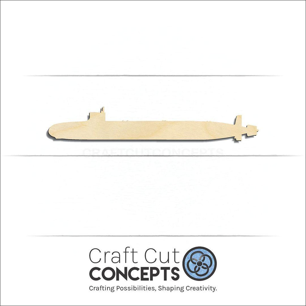 Craft Cut Concepts Logo under a wood Submarine craft shape and blank