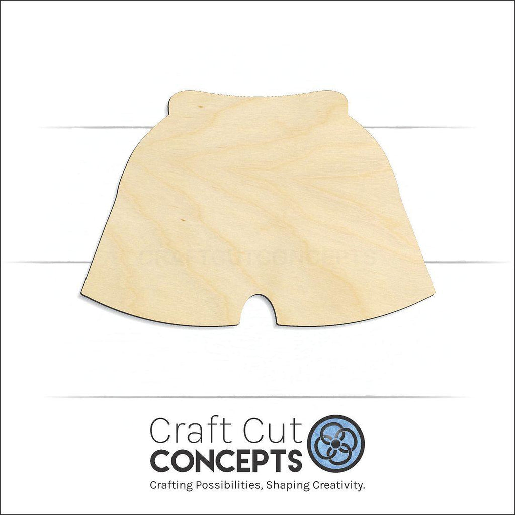 Craft Cut Concepts Logo under a wood Shorts craft shape and blank