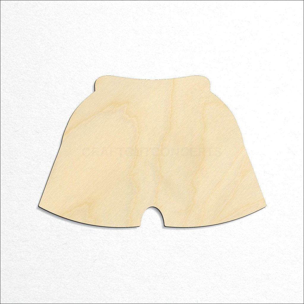 Wooden Shorts craft shape available in sizes of 1 inch and up