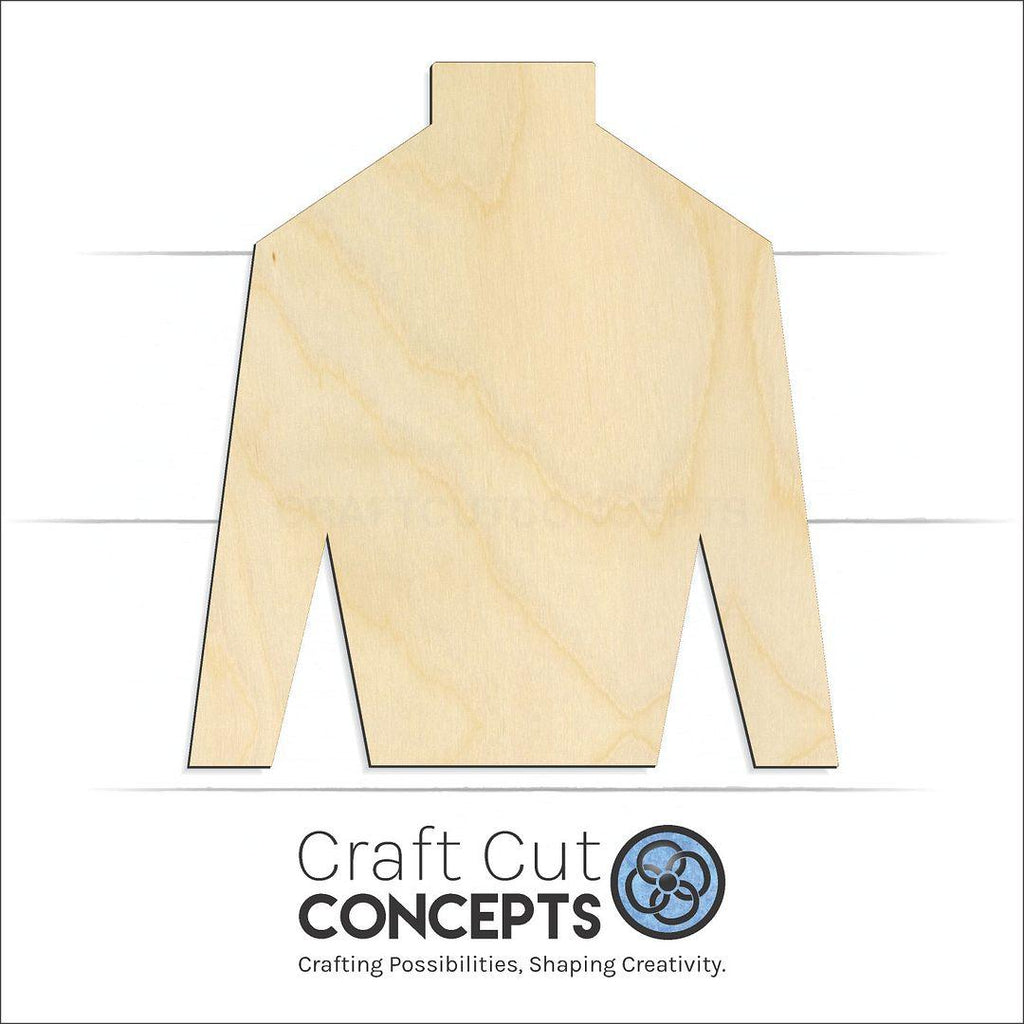 Craft Cut Concepts Logo under a wood Polo Shirt craft shape and blank