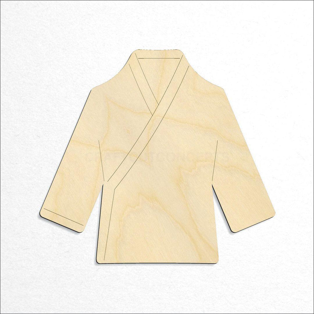 Wooden Karate Gi craft shape available in sizes of 1 inch and up