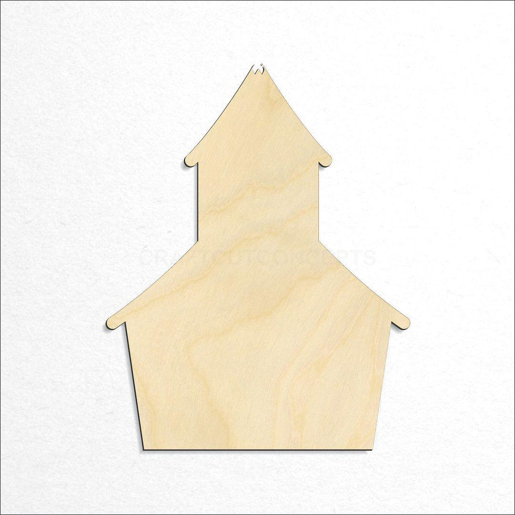 Wooden School House craft shape available in sizes of 1 inch and up