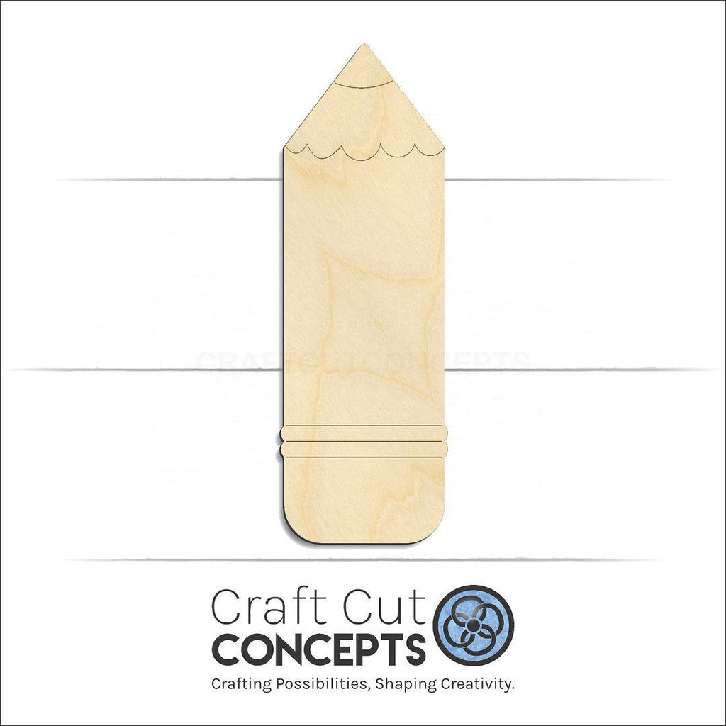 Craft Cut Concepts Logo under a wood Teacher Pencil craft shape and blank