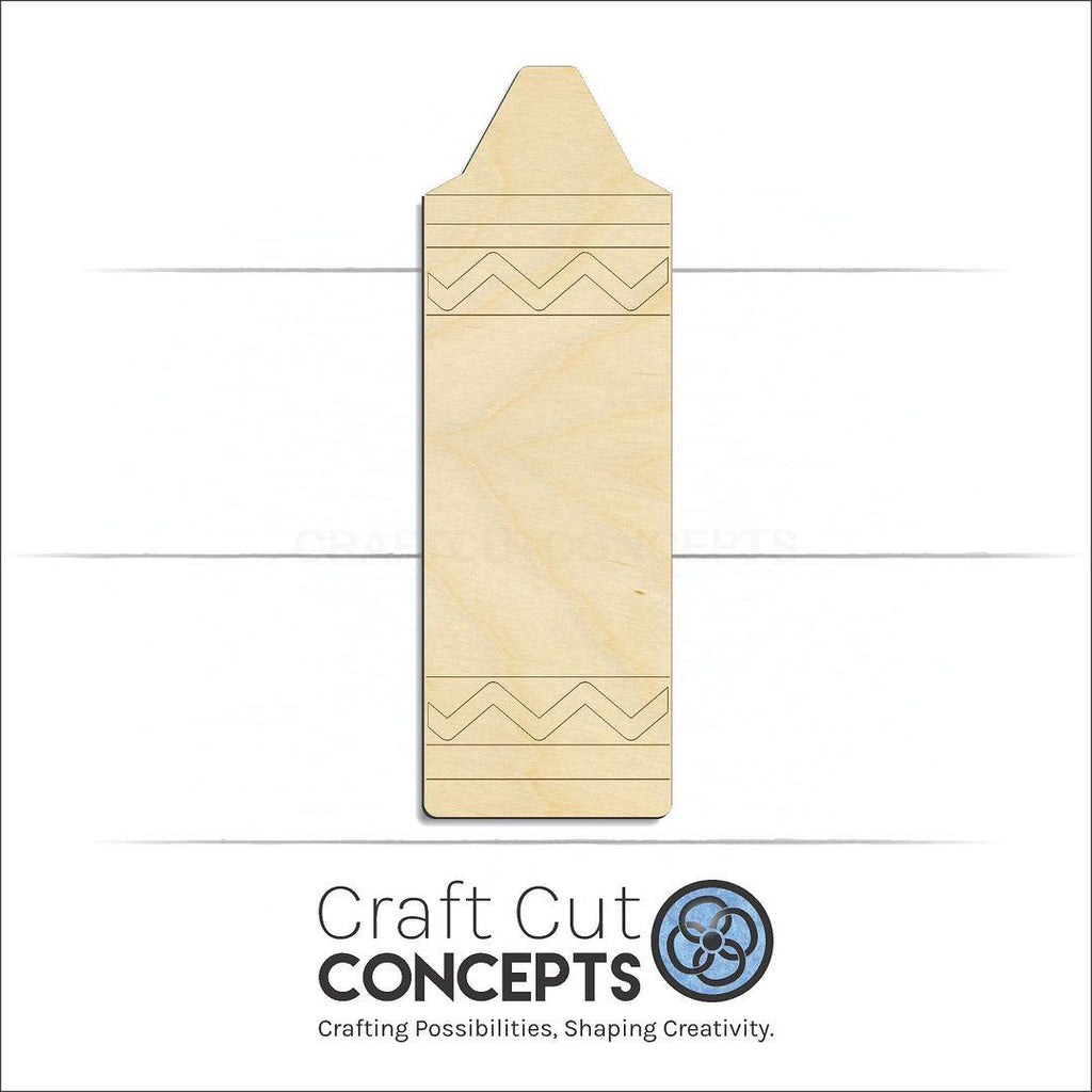 Craft Cut Concepts Logo under a wood Crayon craft shape and blank