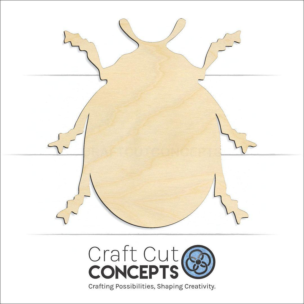 Craft Cut Concepts Logo under a wood Lady Bug 2 craft shape and blank