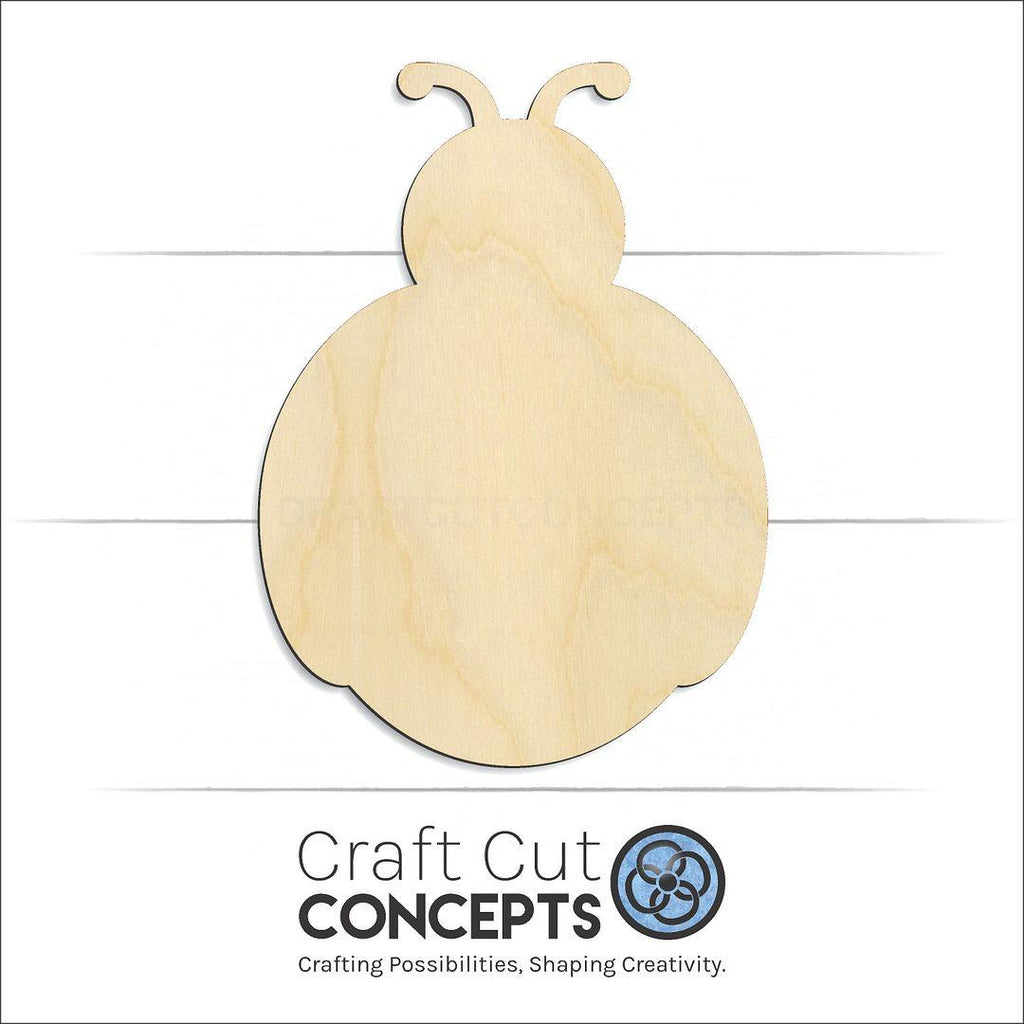 Craft Cut Concepts Logo under a wood Lady Bug craft shape and blank