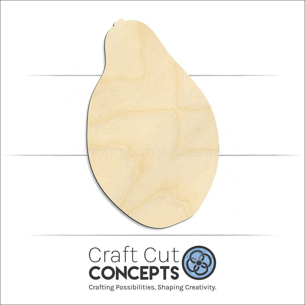 Craft Cut Concepts Logo under a wood Paw Paw Fruit craft shape and blank