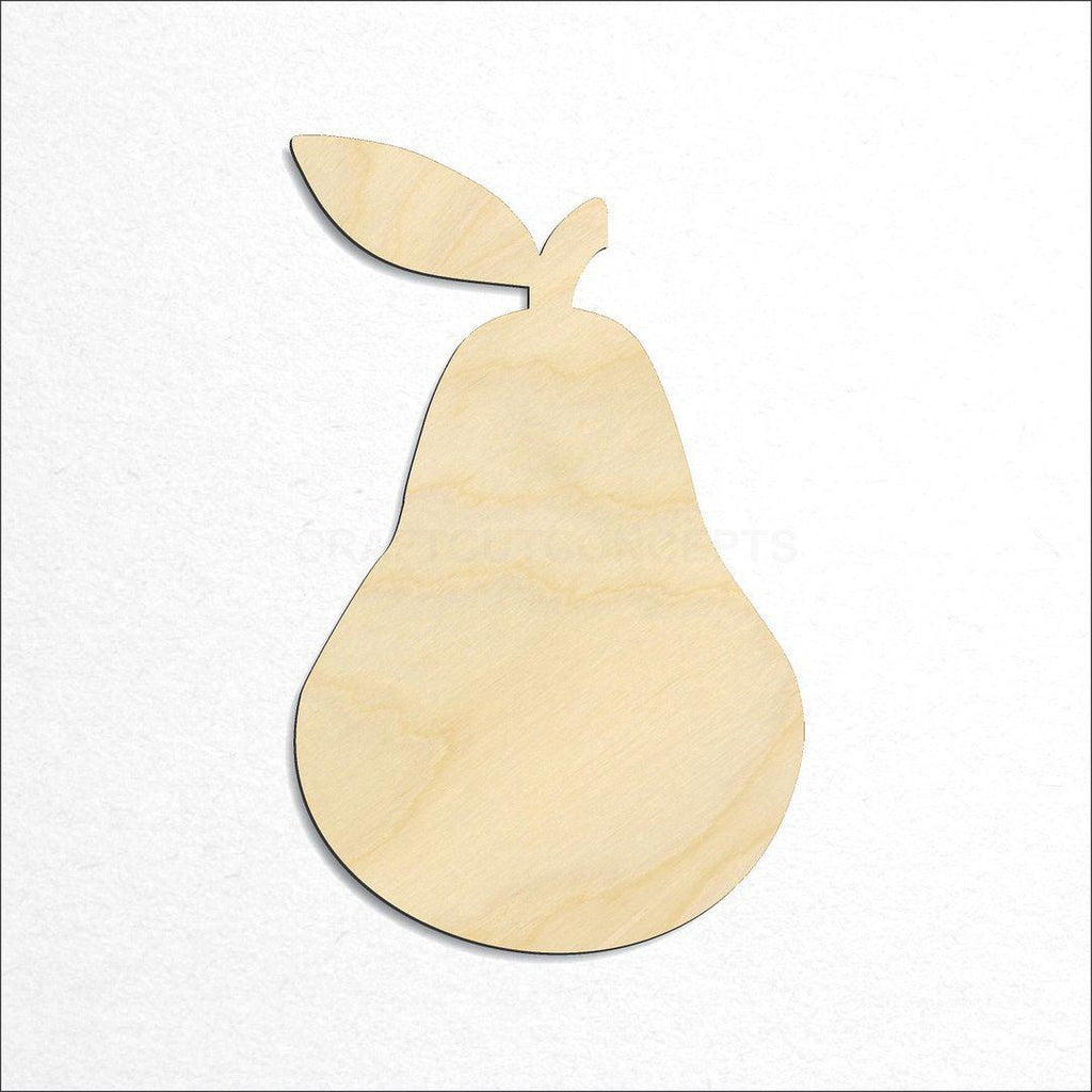 Wooden Pear Fruit craft shape available in sizes of 1 inch and up