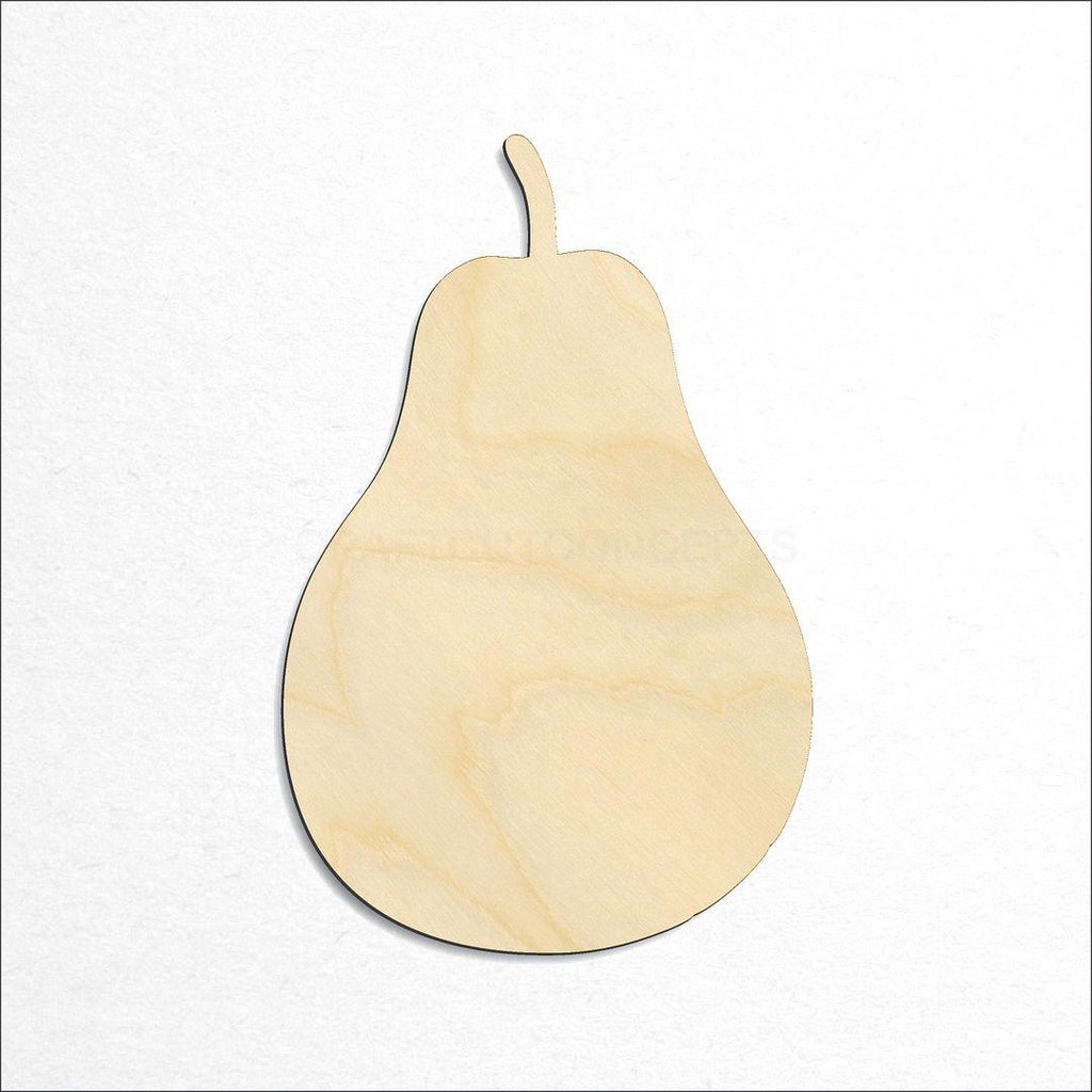 Wooden Pear Fruit craft shape available in sizes of 1 inch and up