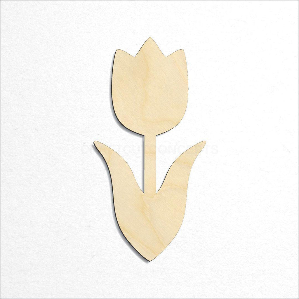 Wooden Tulip craft shape available in sizes of 1 inch and up