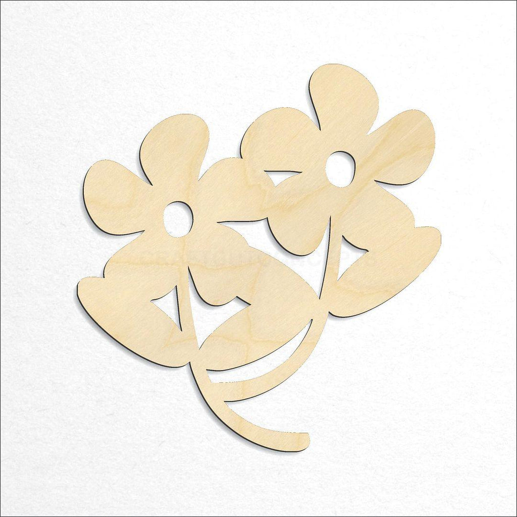 Wooden Flower craft shape available in sizes of 2 inch and up
