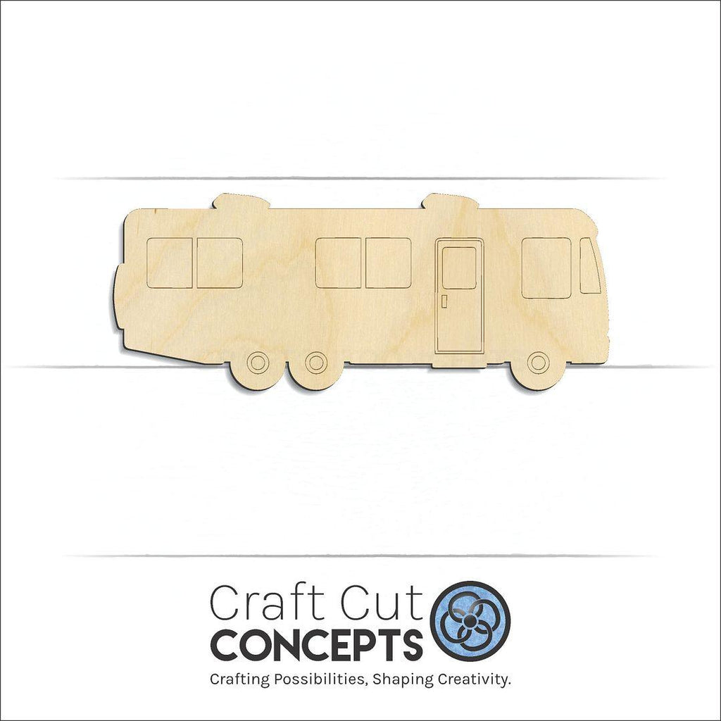 Craft Cut Concepts Logo under a wood  RV Camper craft shape and blank