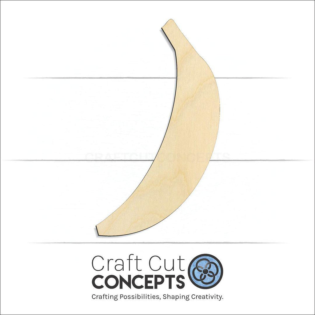 Craft Cut Concepts Logo under a wood Banana craft shape and blank