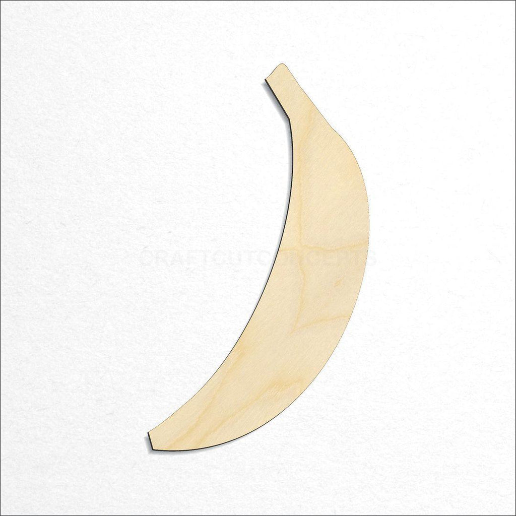 Wooden Banana craft shape available in sizes of 1 inch and up