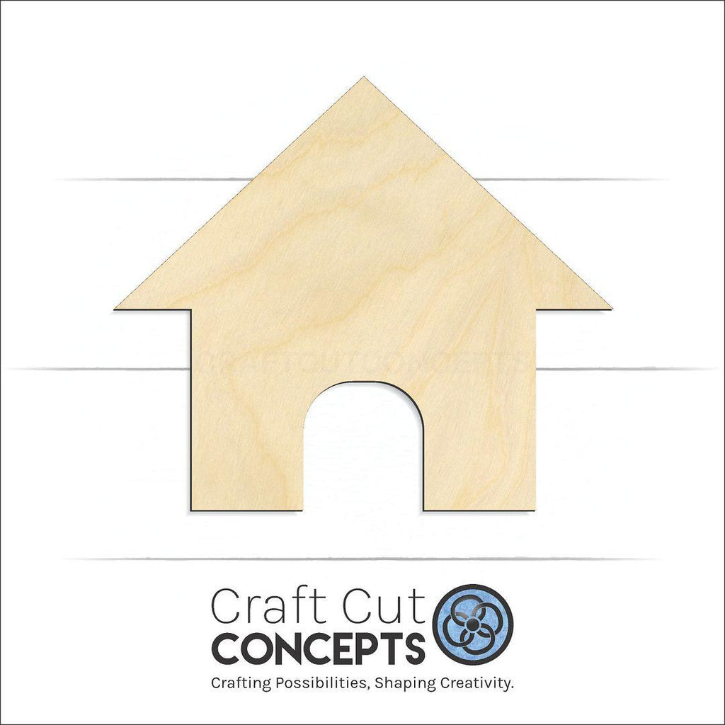 Craft Cut Concepts Logo under a wood Dog House craft shape and blank