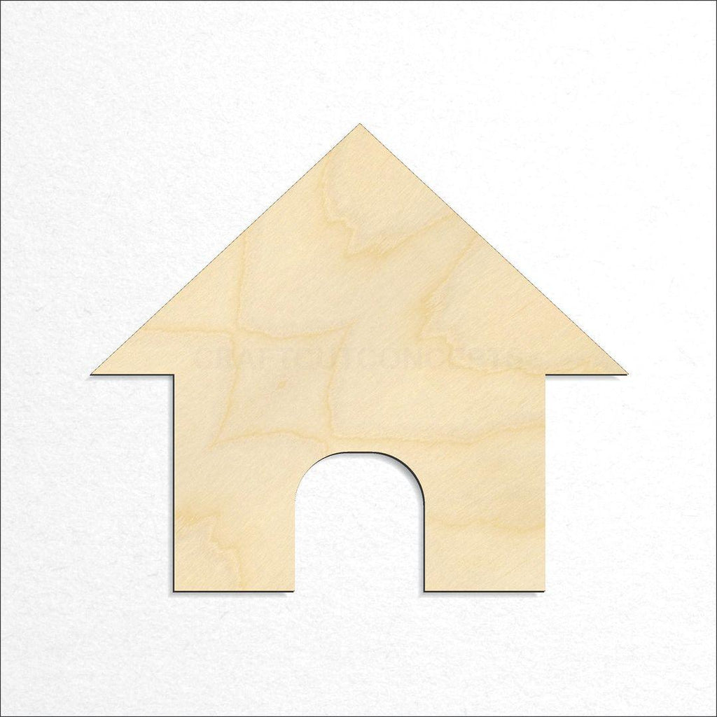 Wooden Dog House craft shape available in sizes of 1 inch and up