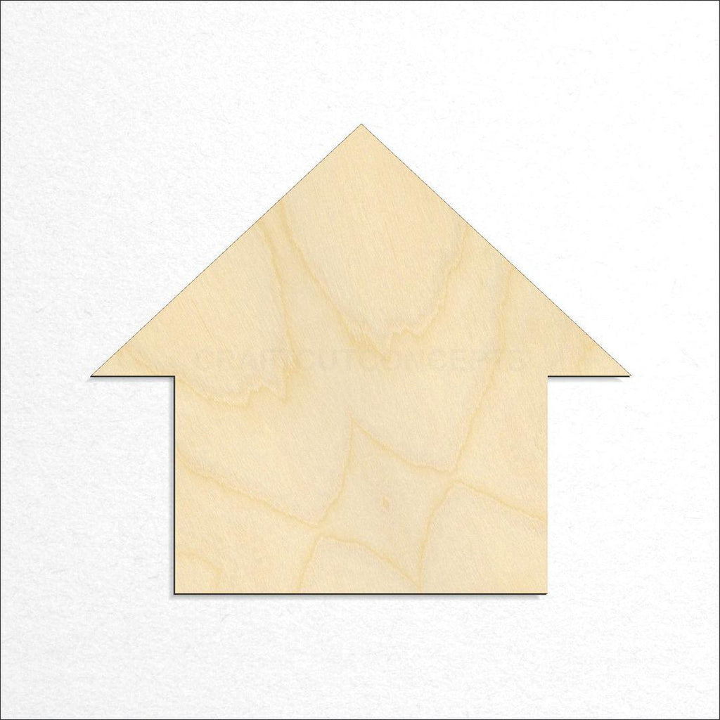 Wooden House craft shape available in sizes of 1 inch and up