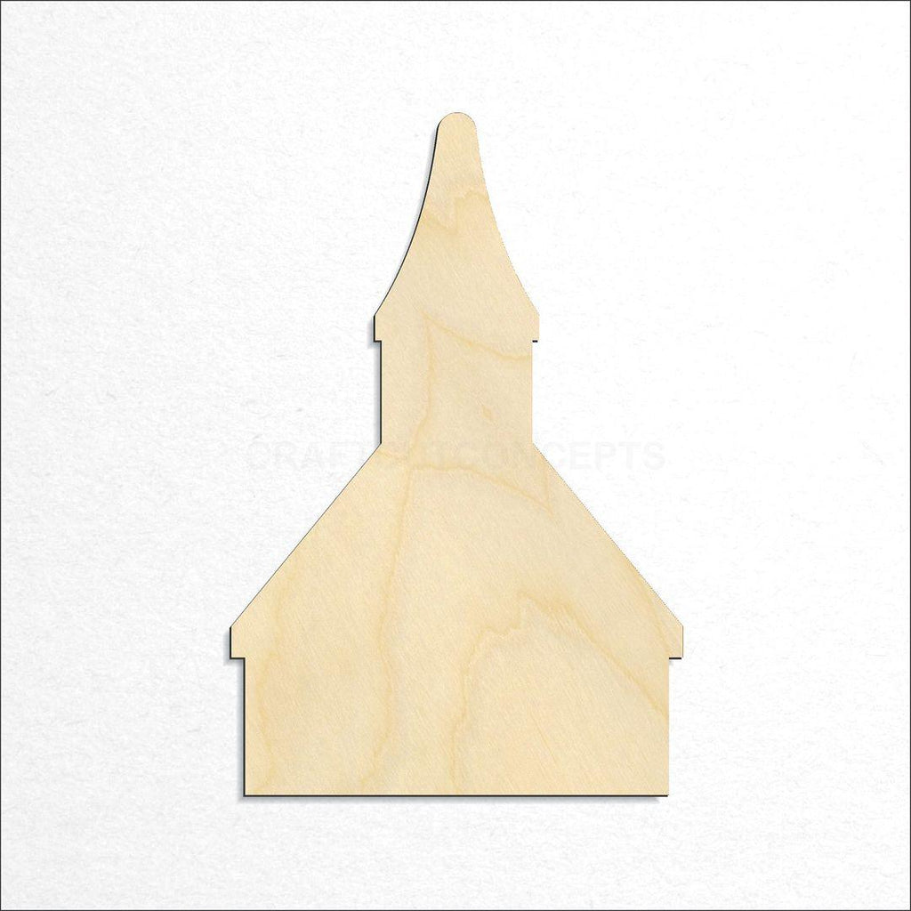 Wooden Church craft shape available in sizes of 1 inch and up