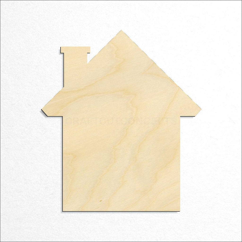 Wooden House craft shape available in sizes of 1 inch and up