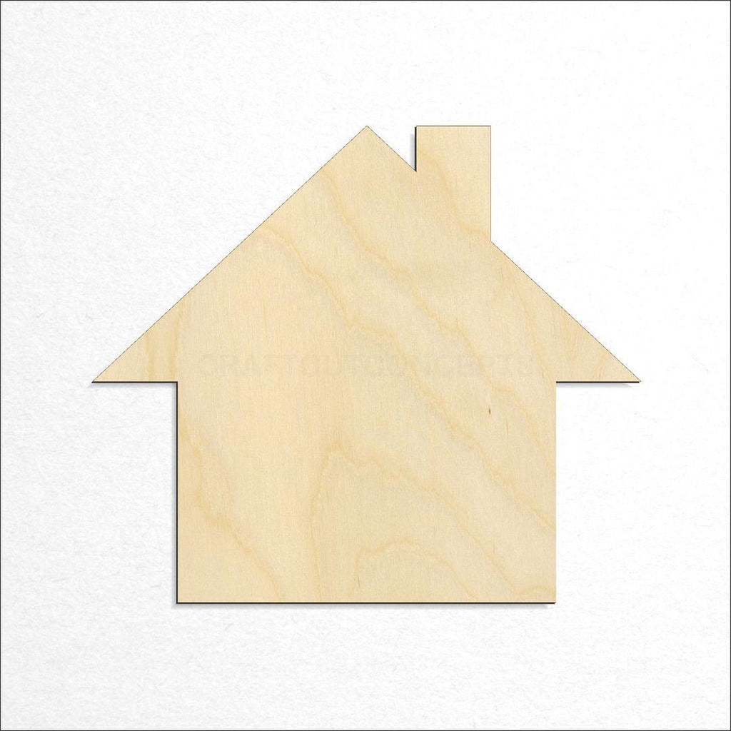 Wooden House craft shape available in sizes of 1 inch and up