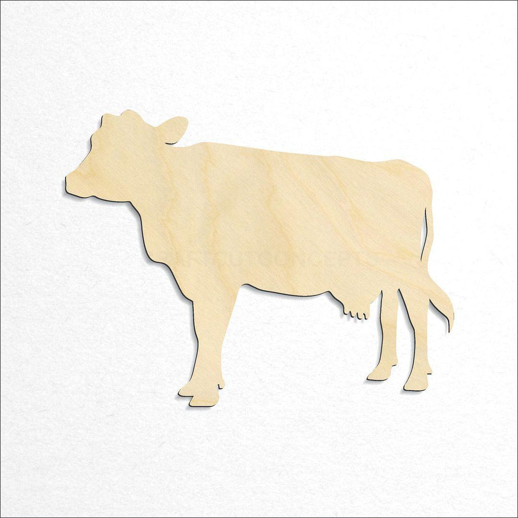 Wooden Cow Dairy craft shape available in sizes of 2 inch and up