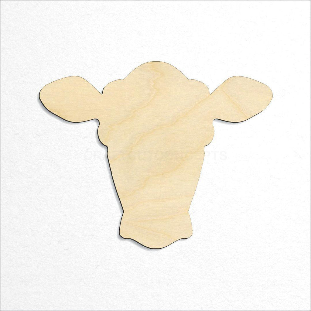 Wooden Cow Head craft shape available in sizes of 1 inch and up
