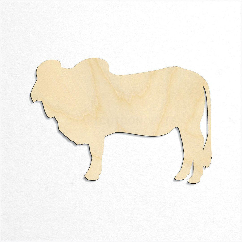 Wooden Brahma Cow craft shape available in sizes of 2 inch and up